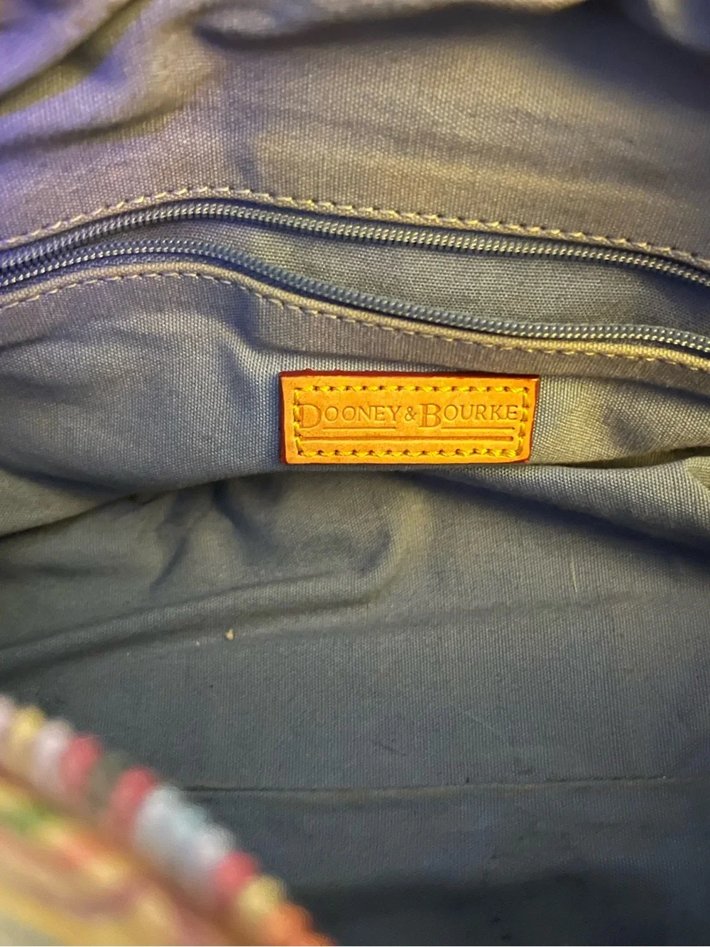 Vintage Dooney & Bourke Rainbow Doodle Graffiti Mini Duffle Satchel Bag RARE - Picture 4 of 5